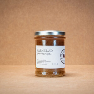 MARMELAD (240g) 12 burkar/kartong. Hållbarhet 18 mån. – Päron med Ingefära & Lime